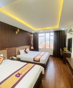 Phòng 2 giường 1m2 và 1m8 diện tích 35m